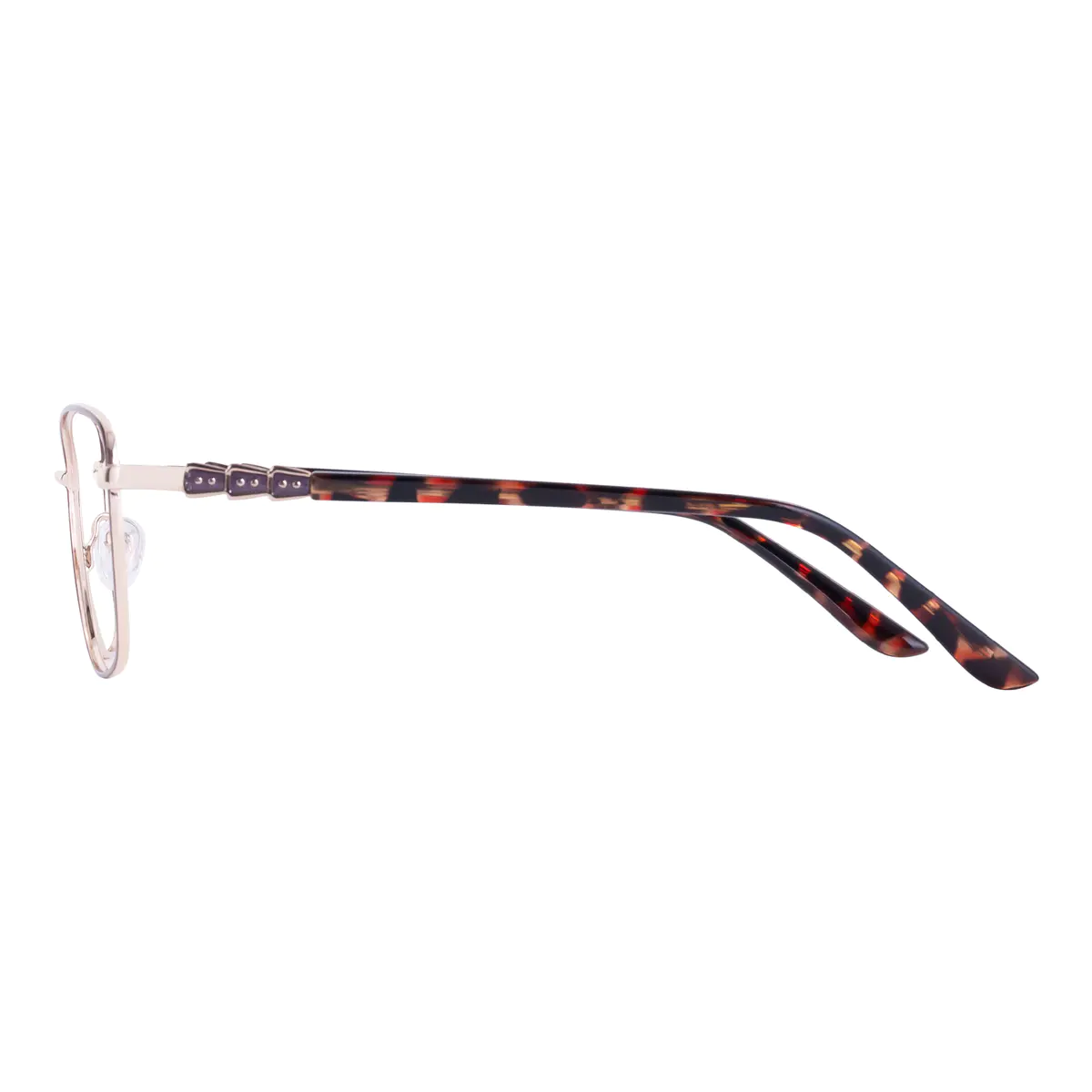 Square Black/Pink Gold Eyeglasses