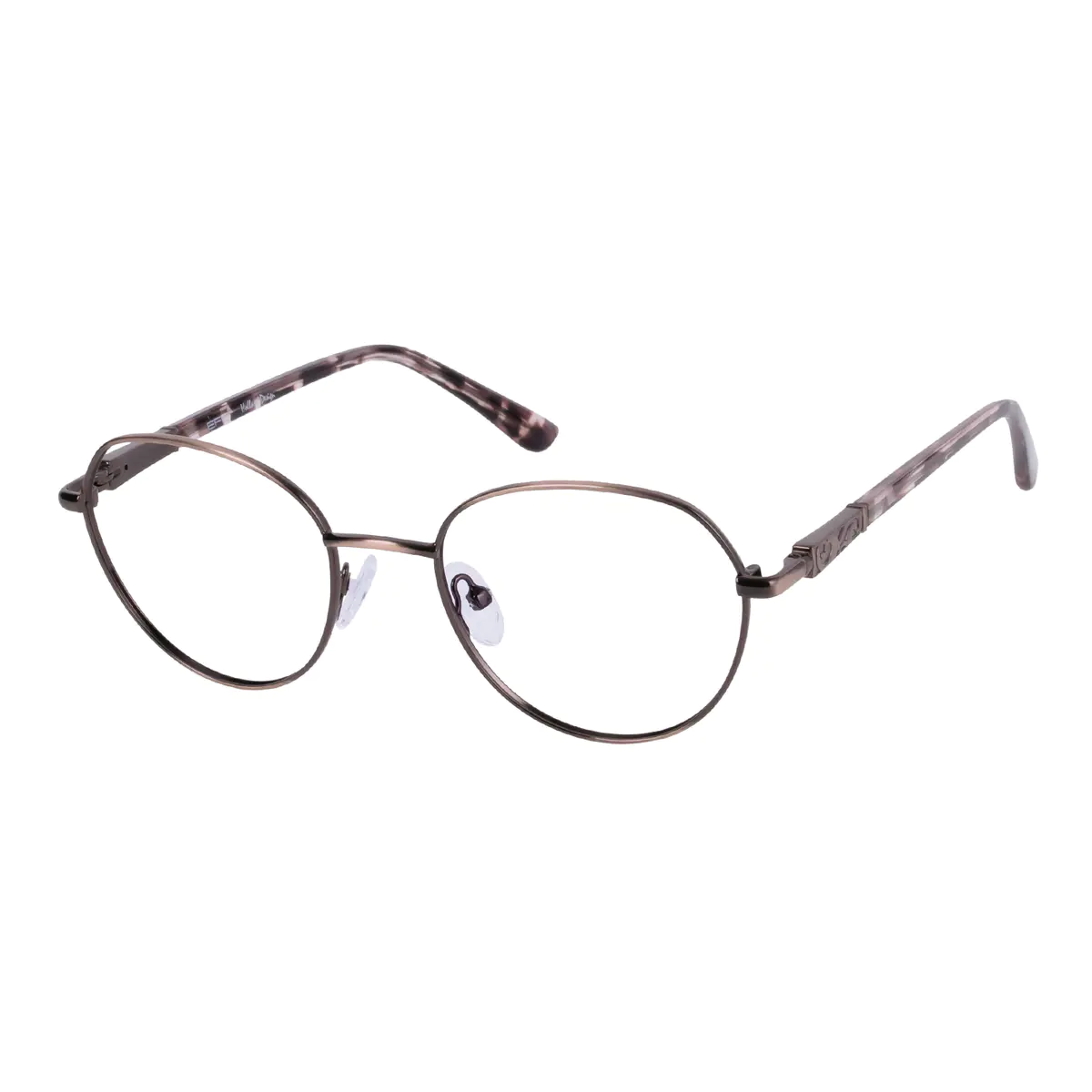 Round Brown Eyeglasses