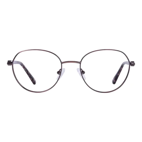 Round Brown Eyeglasses