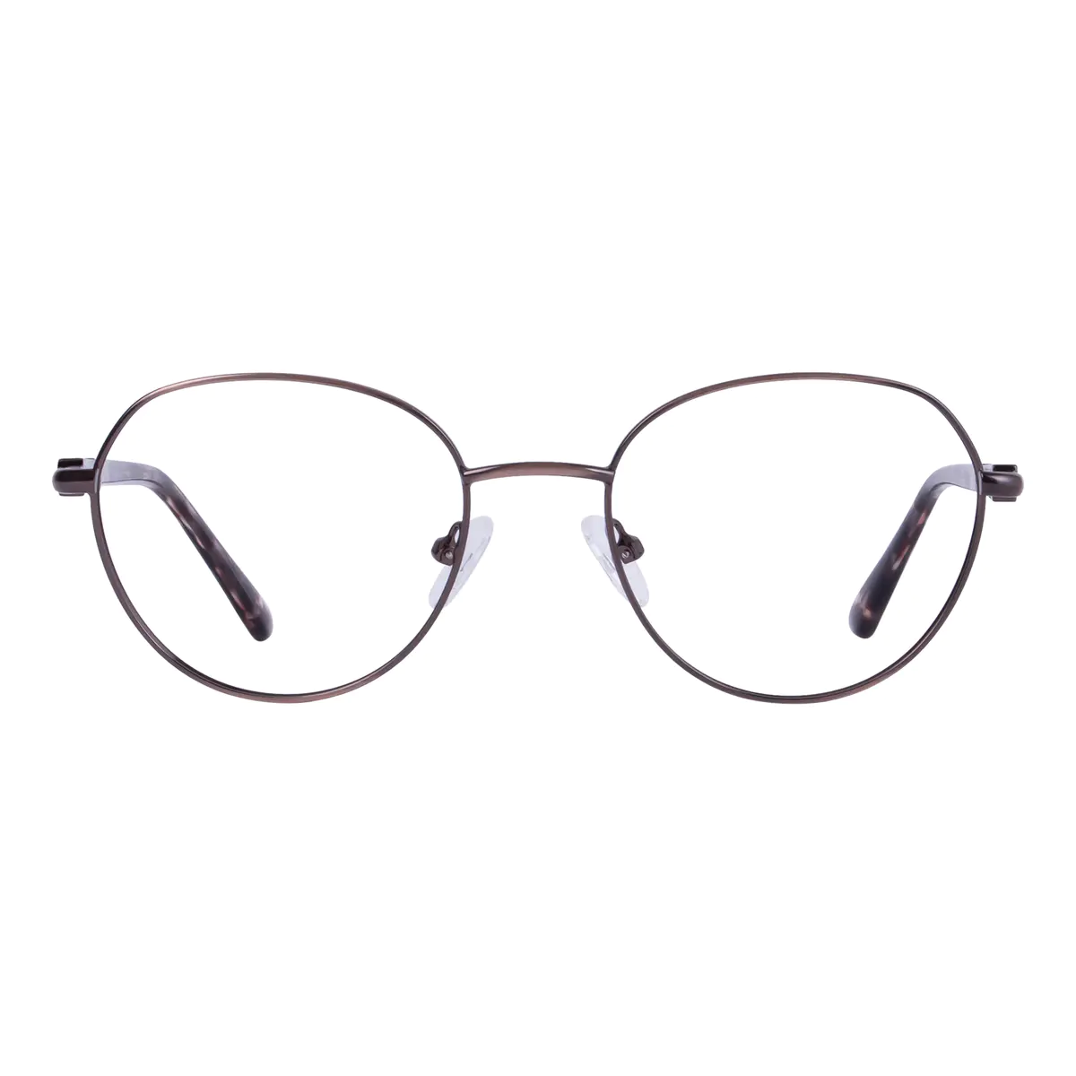 Round Brown Eyeglasses