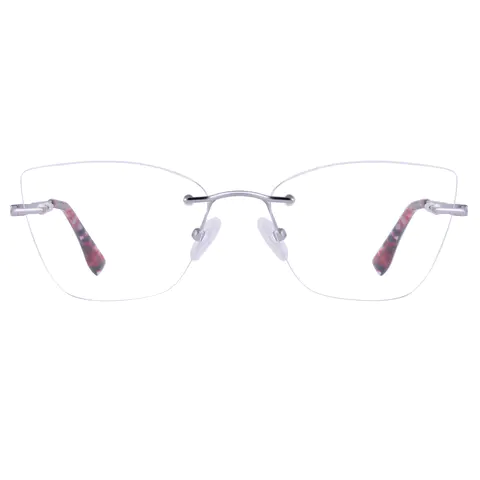 Square Silver Eyeglasses