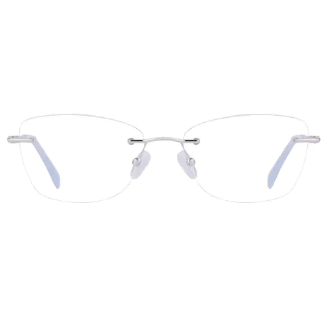 Square Silver Eyeglasses