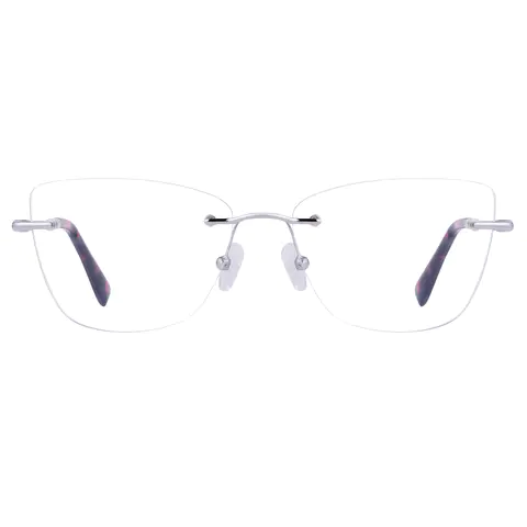 Square Silver Eyeglasses