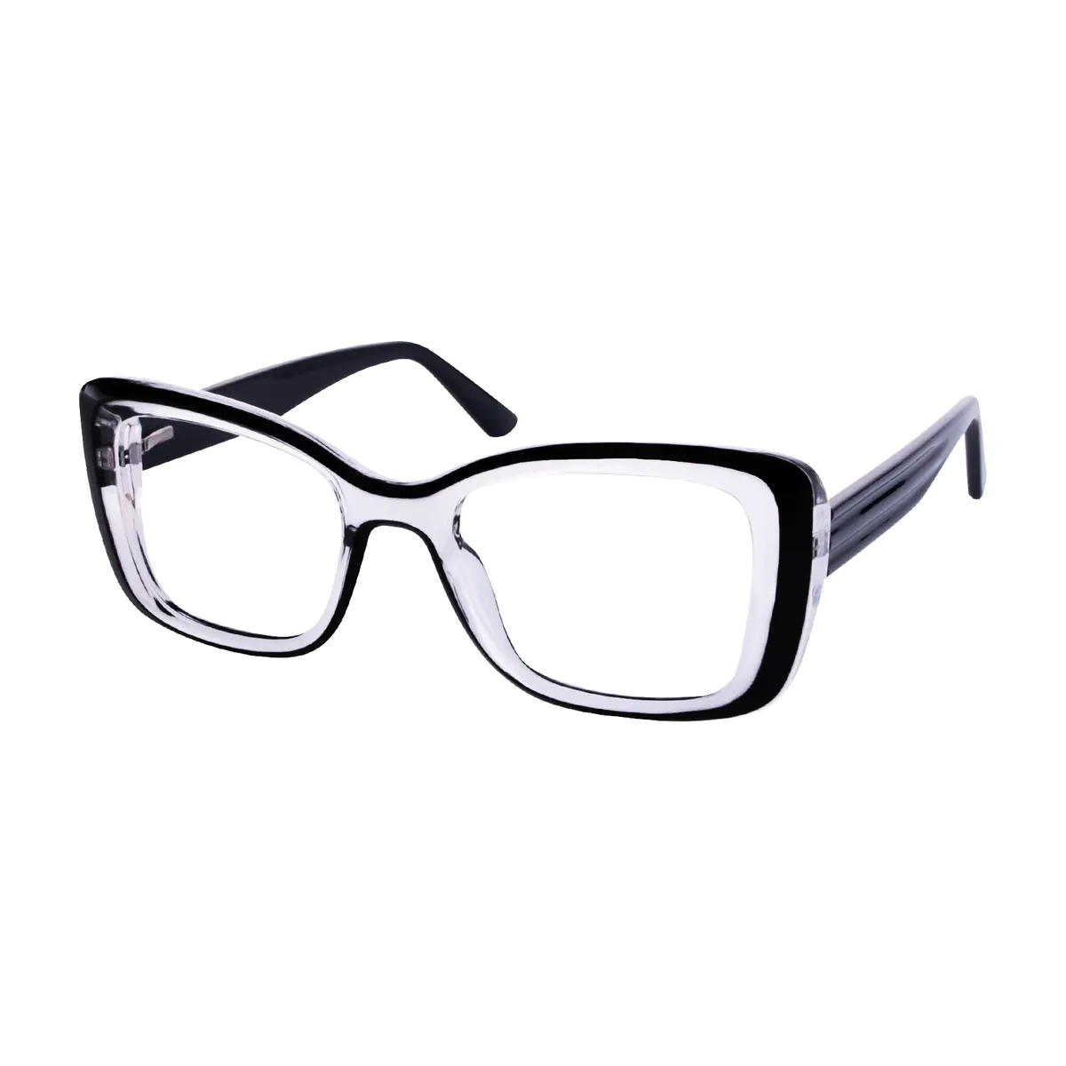 Rectangle Black/Clear Eyeglasses