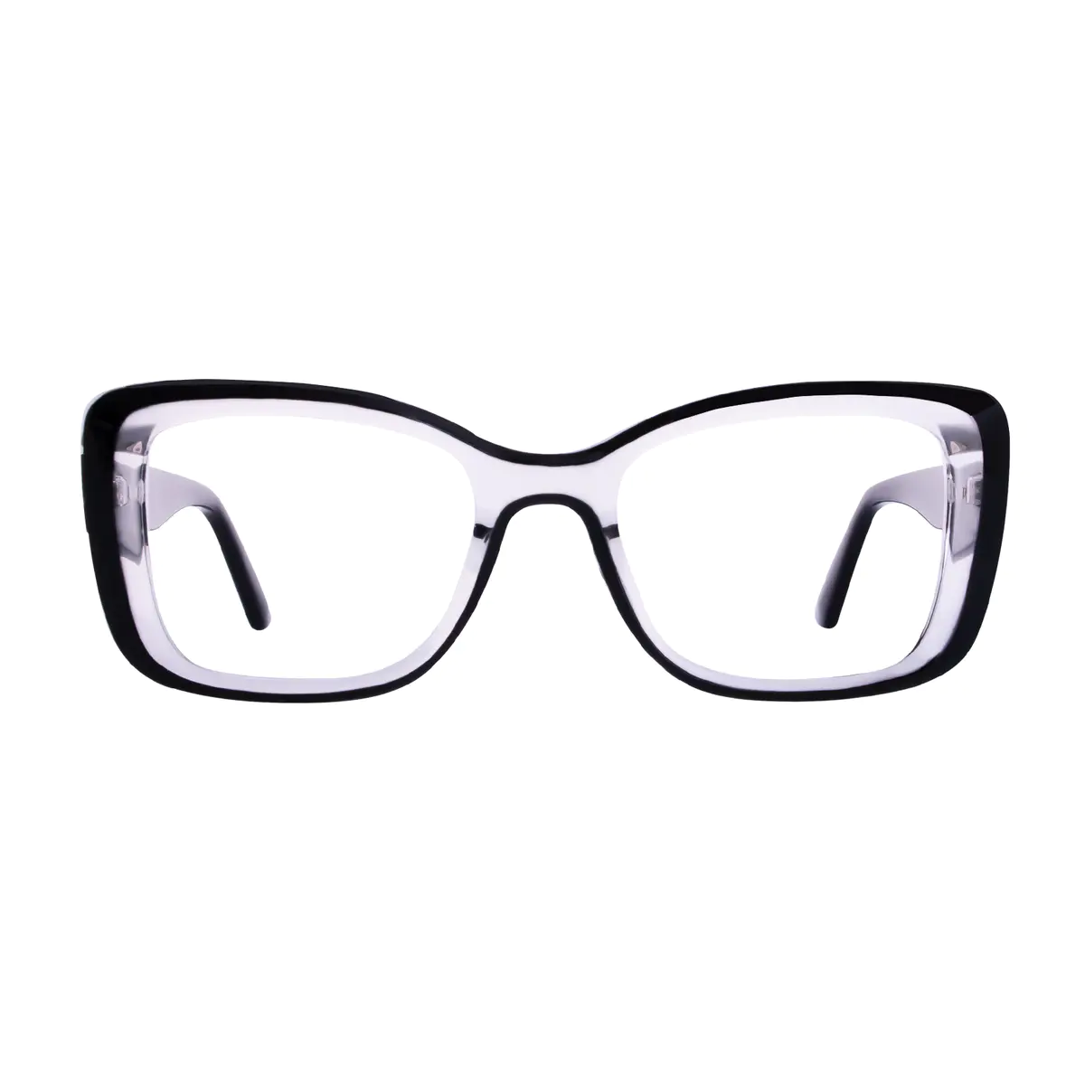 Rectangle Black/Clear Eyeglasses