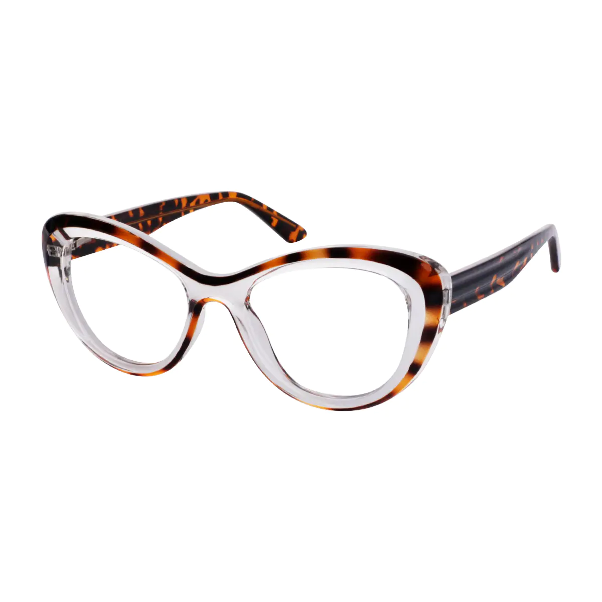 Cat-eye Tortoiseshell/Clear Eyeglasses