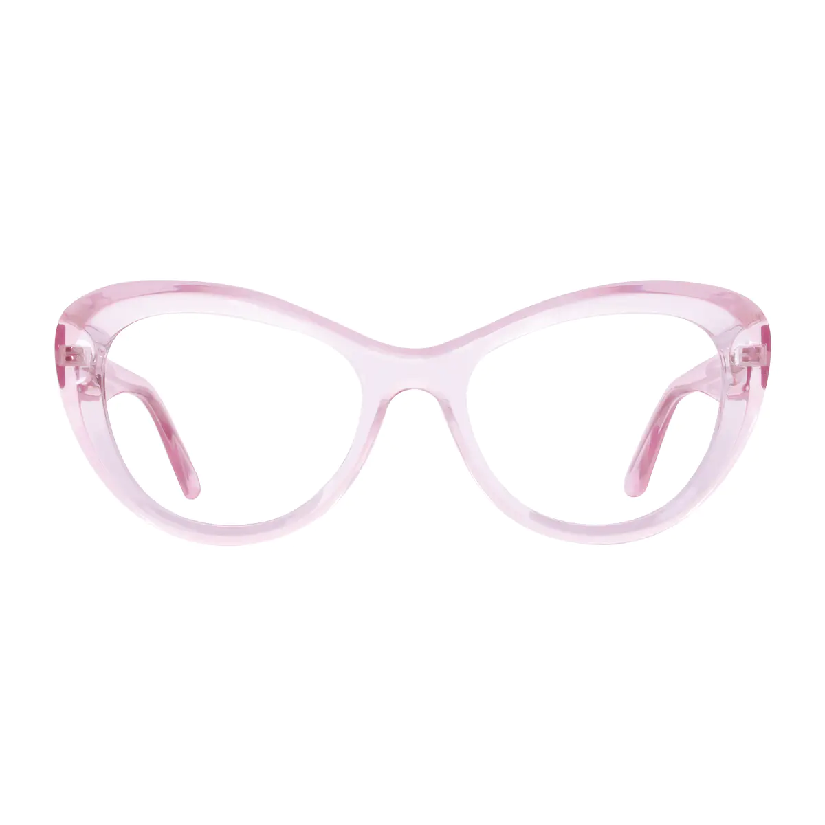 Cat-eye Transparent Pink Eyeglasses