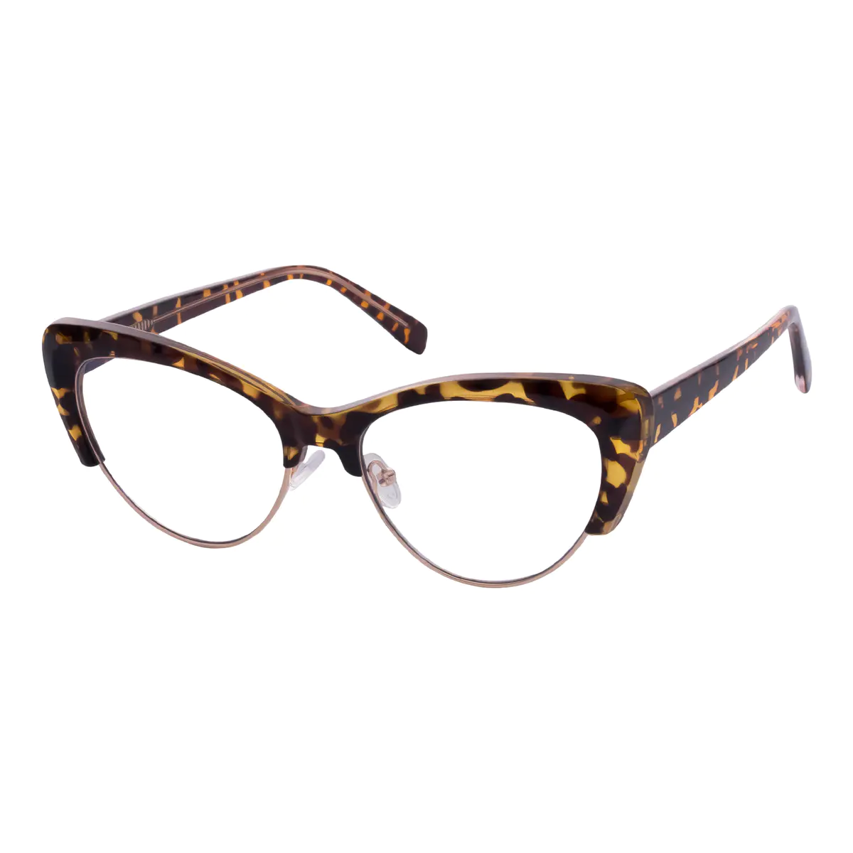 Cat-eye Tortoiseshell/Gold Eyeglasses