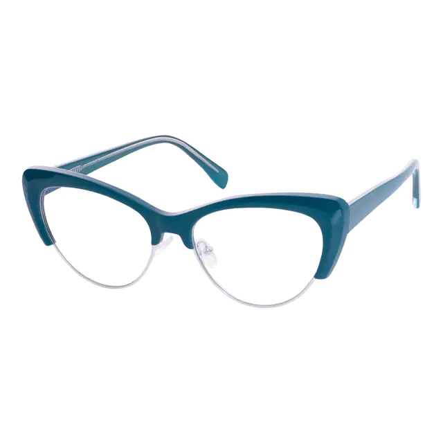 Cat-eye Navy Blue Eyeglasses