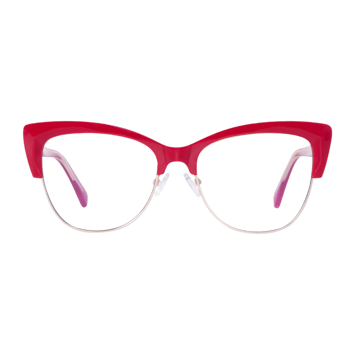 Cat-eye Red/Gold Eyeglasses