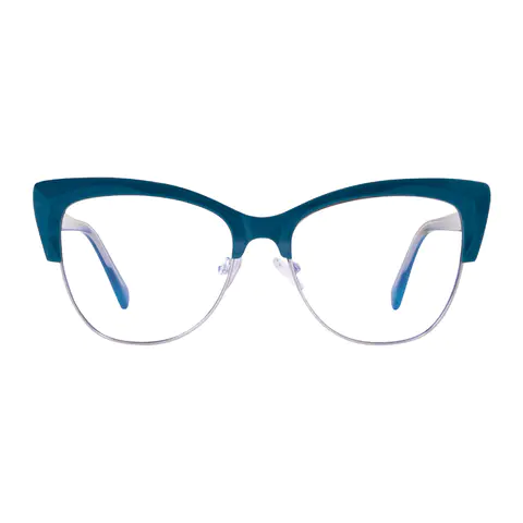 Cat-eye Green Eyeglasses