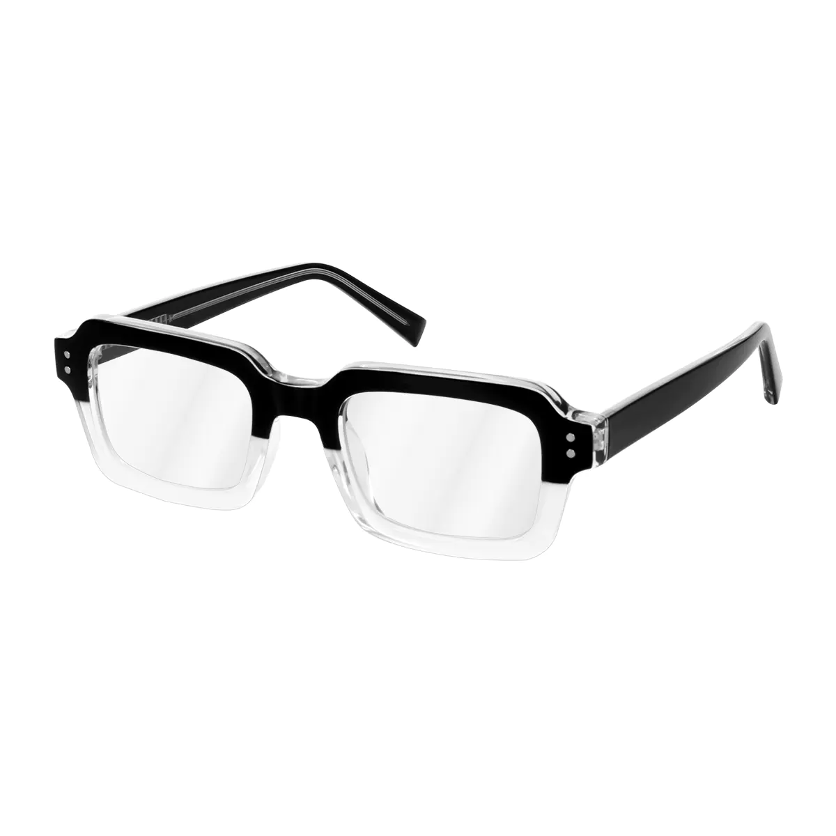 Rectangle Black/Clear Eyeglasses