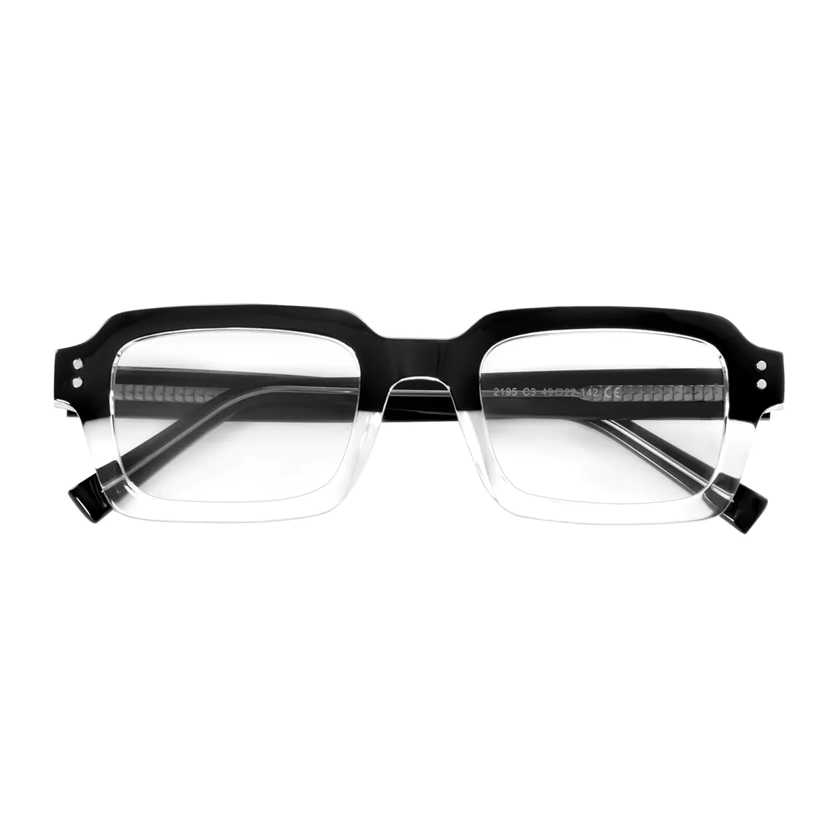 Rectangle Black/Clear Eyeglasses