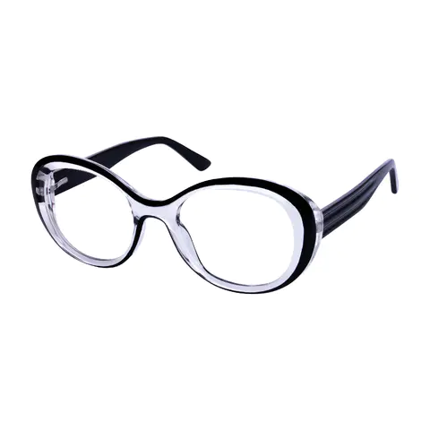 Round Black/Clear Eyeglasses