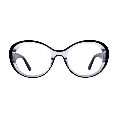 Round Black/Clear Eyeglasses