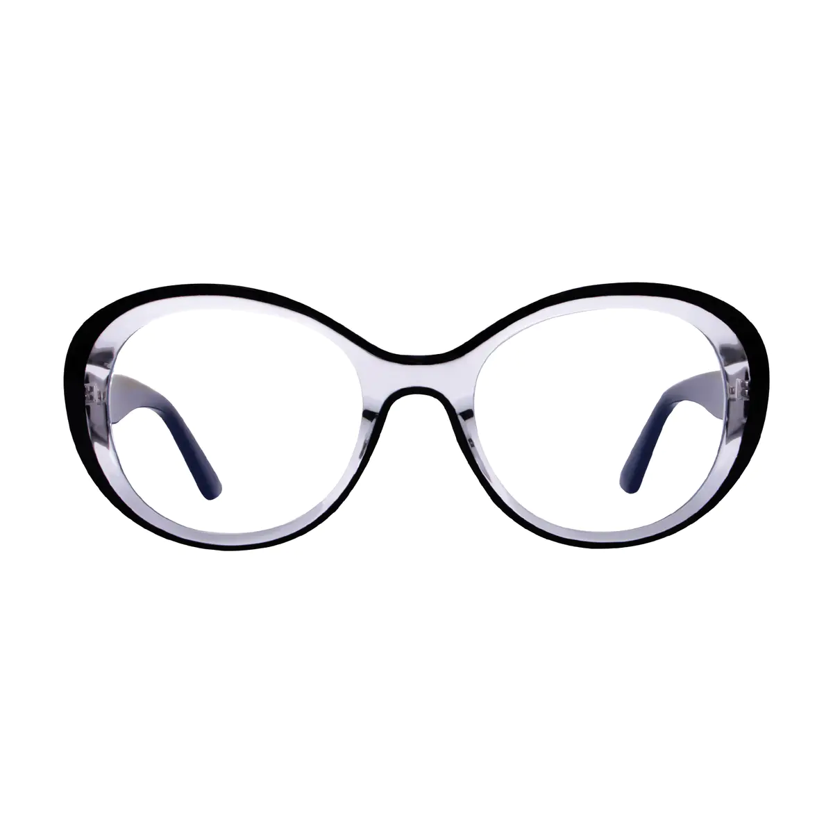Round Black/Clear Eyeglasses