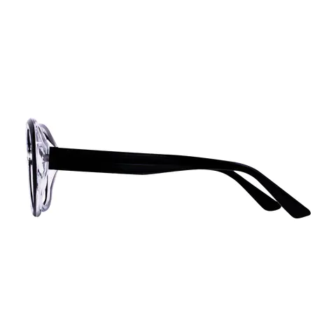 Round Black/Clear Eyeglasses