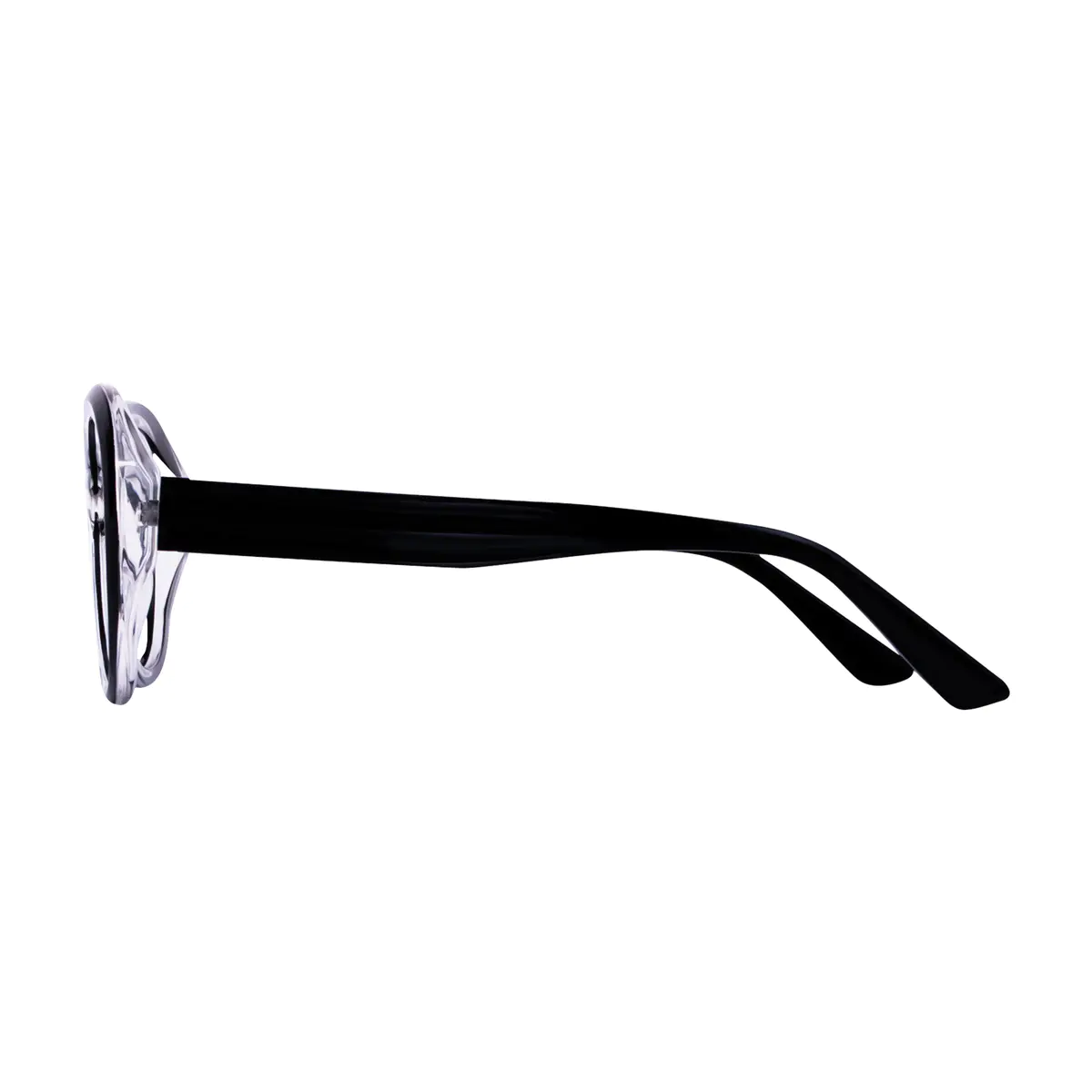 Round Black/Clear Eyeglasses