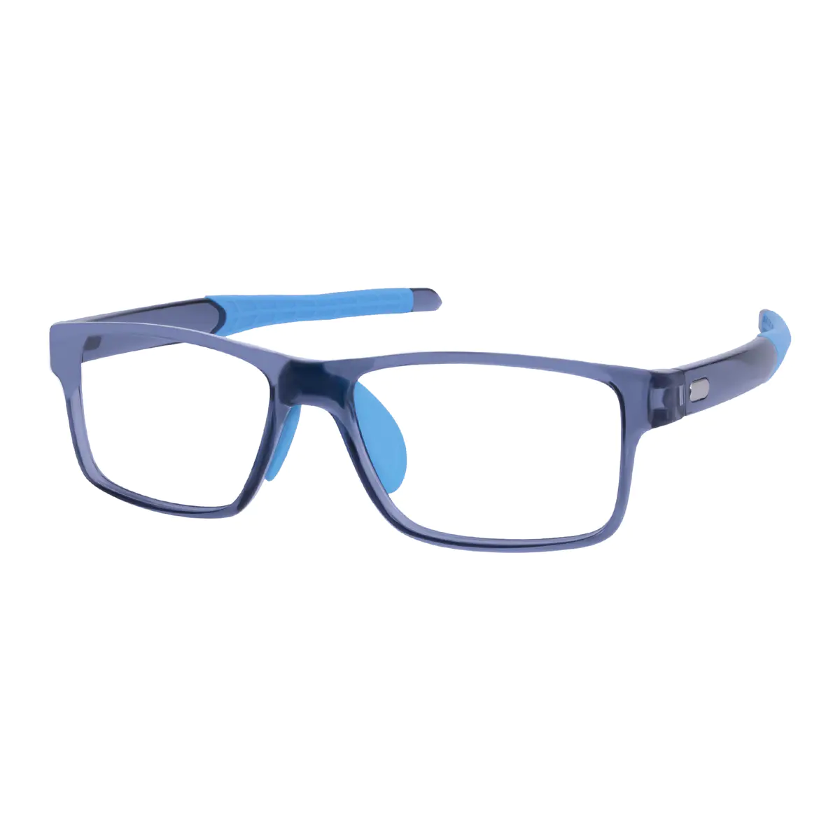 Rectangle Matte Blue Eyeglasses