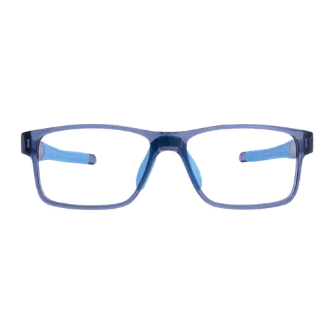 Rectangle Matte Blue Eyeglasses