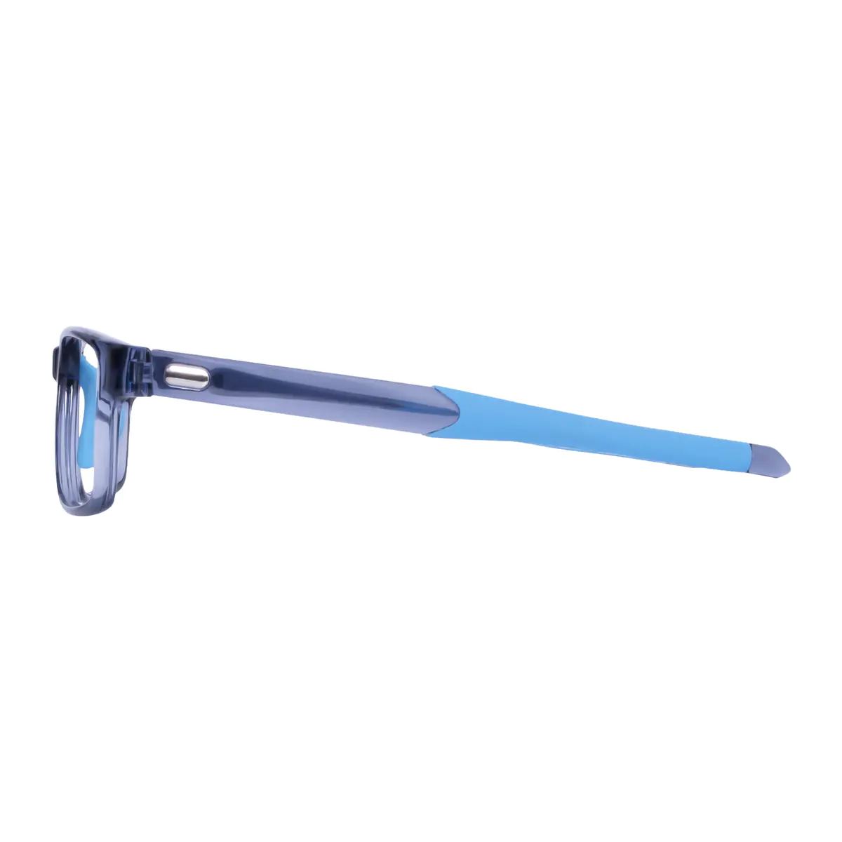 Rectangle Matte Blue Eyeglasses