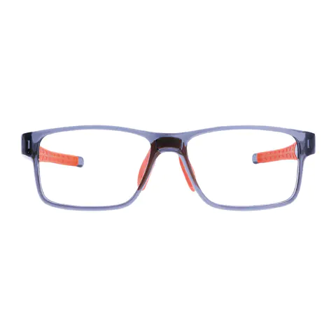 Rectangle Transparent Gray Eyeglasses