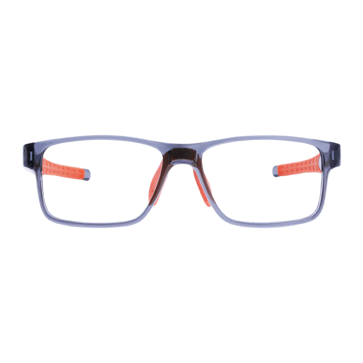 Rectangle Transparent Gray Eyeglasses