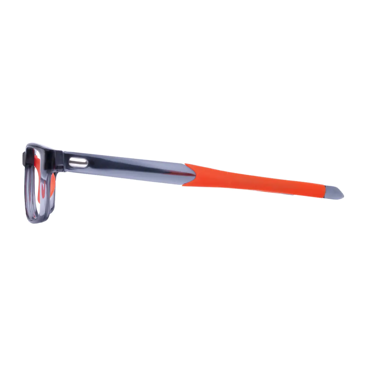 Rectangle Transparent Gray Eyeglasses