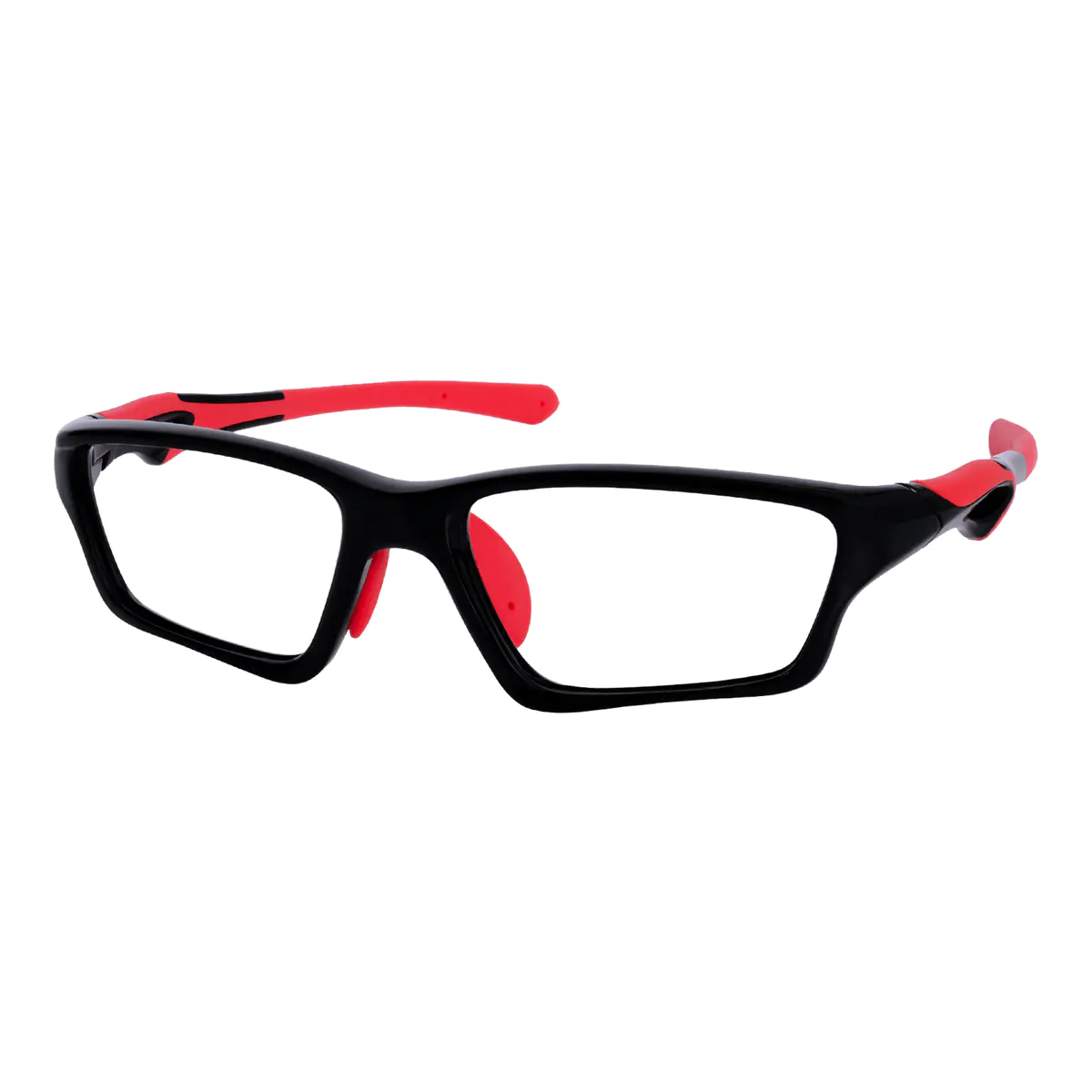Rectangle Black/Red Eyeglasses