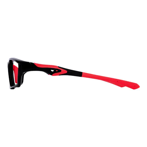 Rectangle Black/Red Eyeglasses