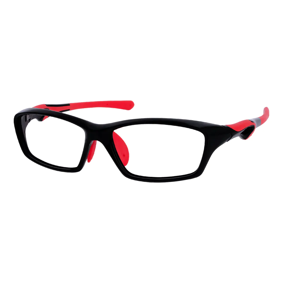 Rectangle Black/Red Eyeglasses