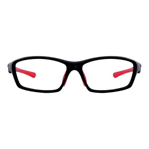 Rectangle Black/Red Eyeglasses