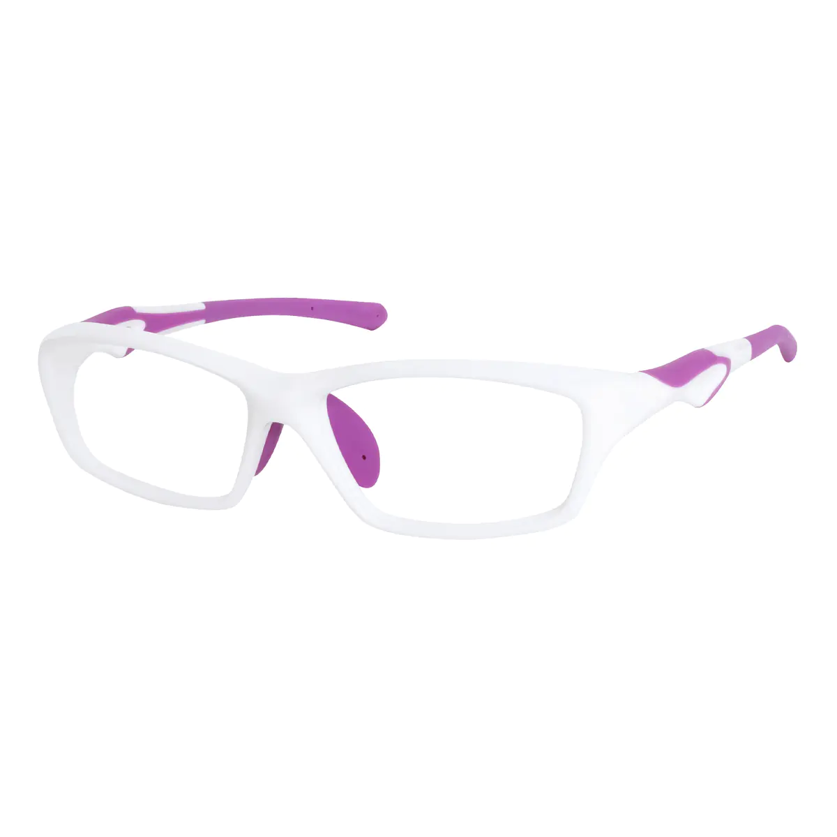 Rectangle White Eyeglasses
