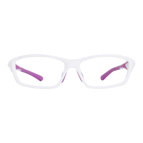 Rectangle White Eyeglasses