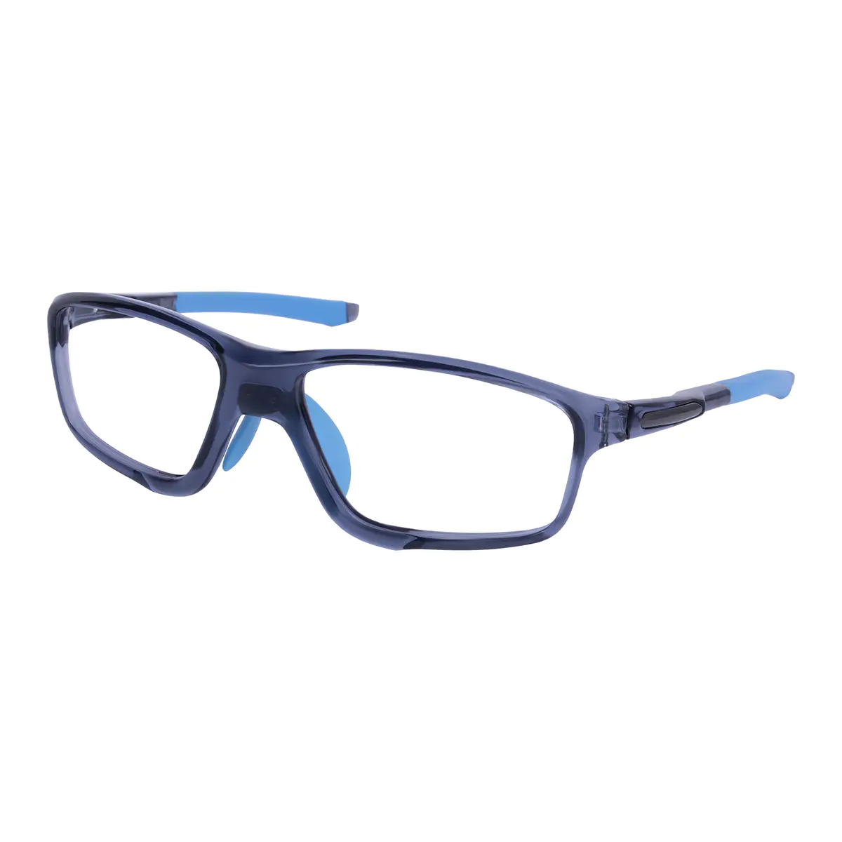 Rectangle Blue Eyeglasses