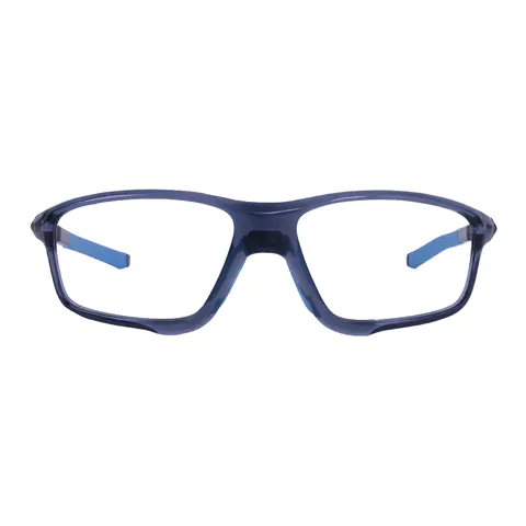 Rectangle Blue Eyeglasses