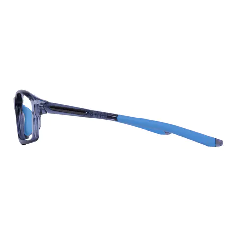 Rectangle Blue Eyeglasses