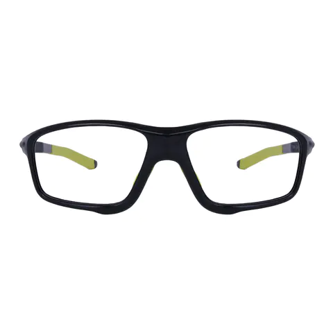 Rectangle Black/Green Eyeglasses