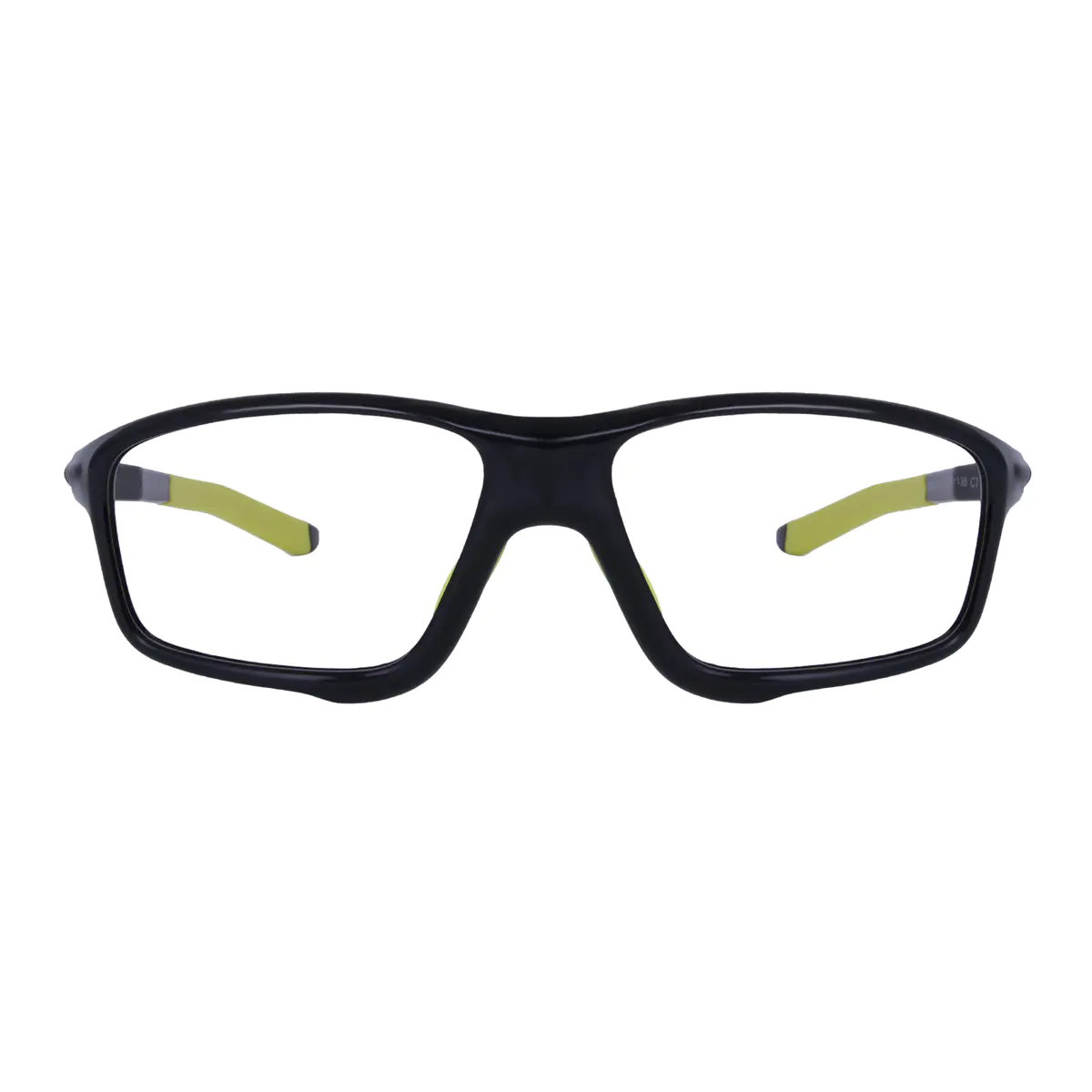 Rectangle Black/Green Eyeglasses
