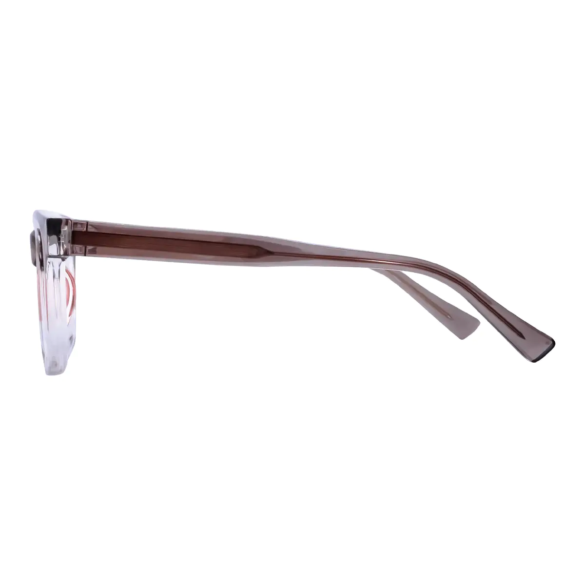 Rectangle Brown/Clear Eyeglasses