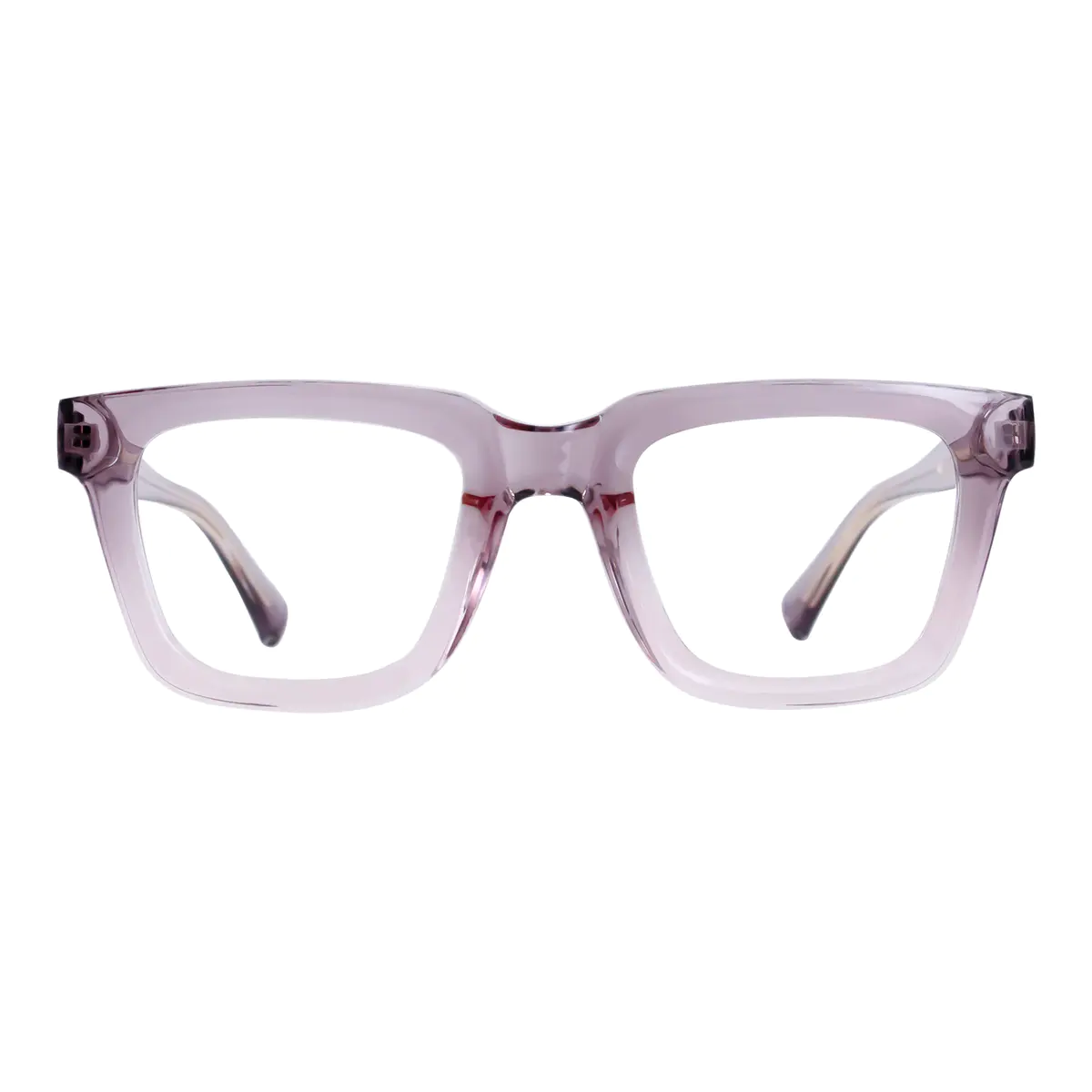 Rectangle Transparent Purple Eyeglasses