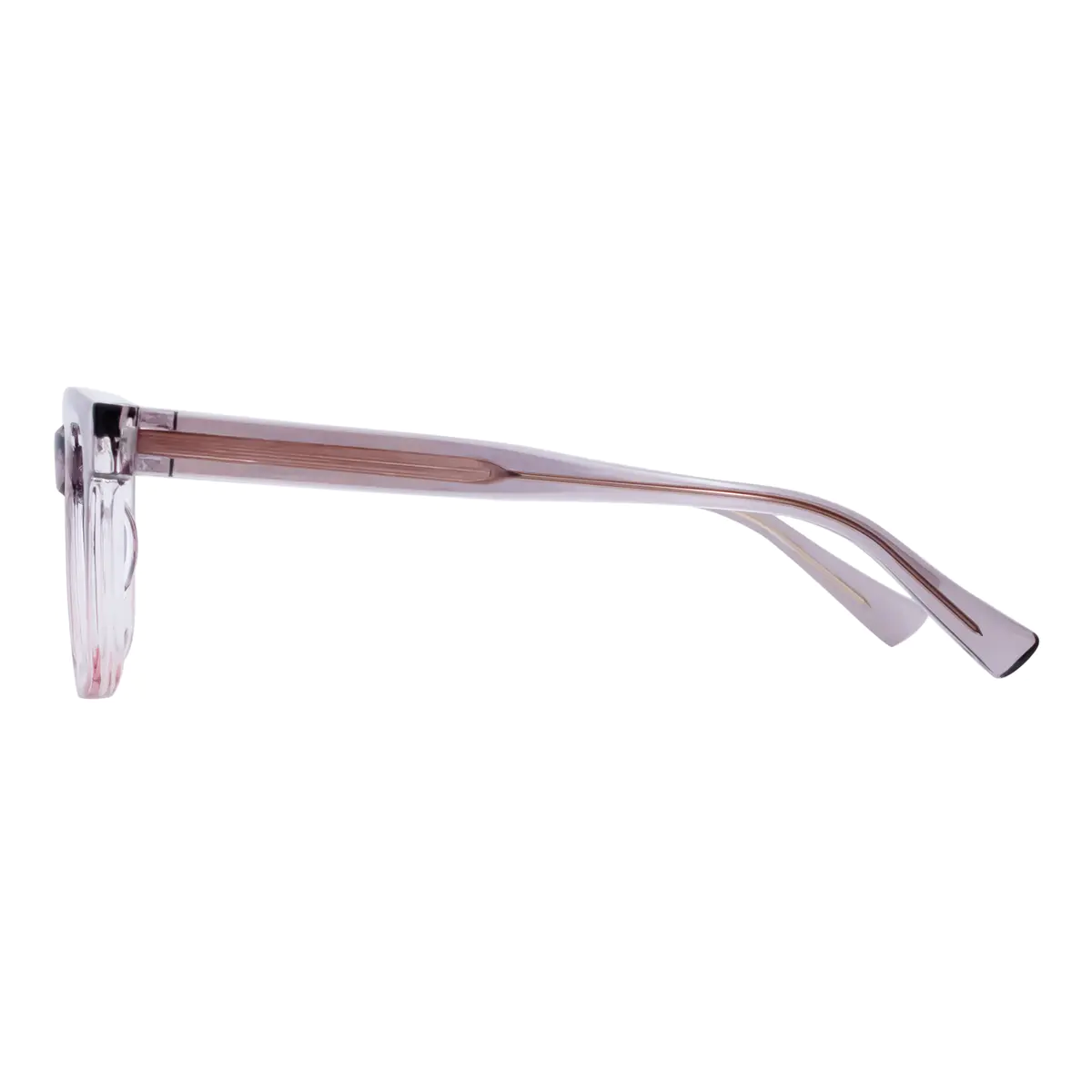 Rectangle Transparent Purple Eyeglasses