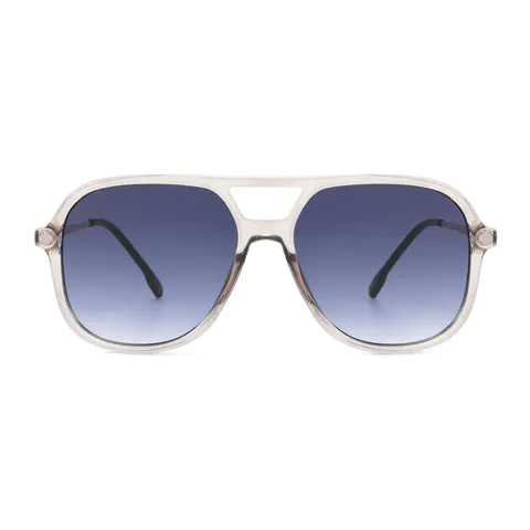 Aviator Transparent Gray Sunglasses