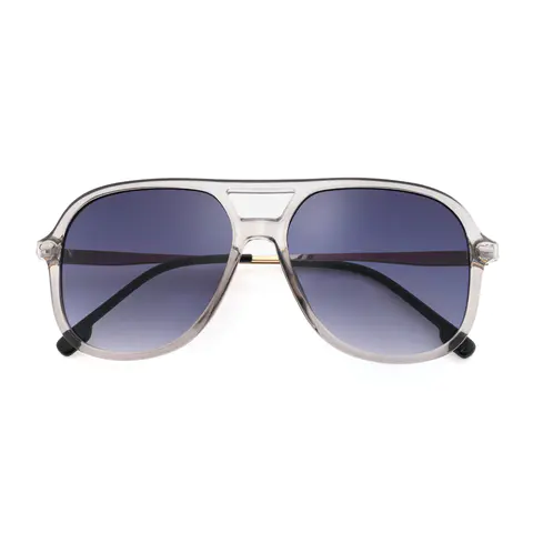 Aviator Transparent Gray Sunglasses