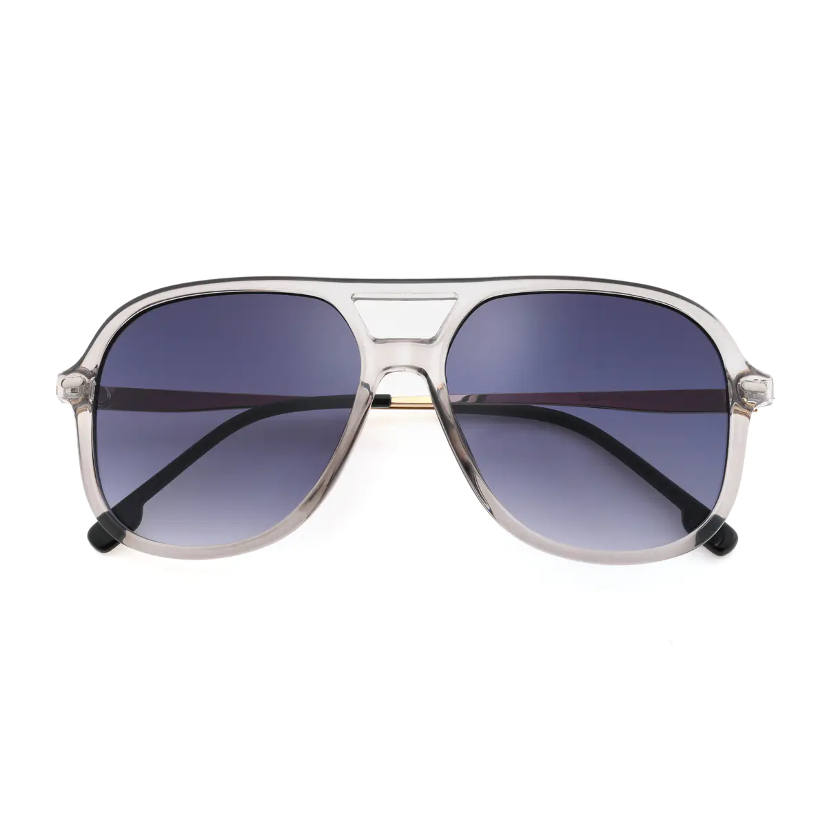 Aviator Transparent Gray Sunglasses
