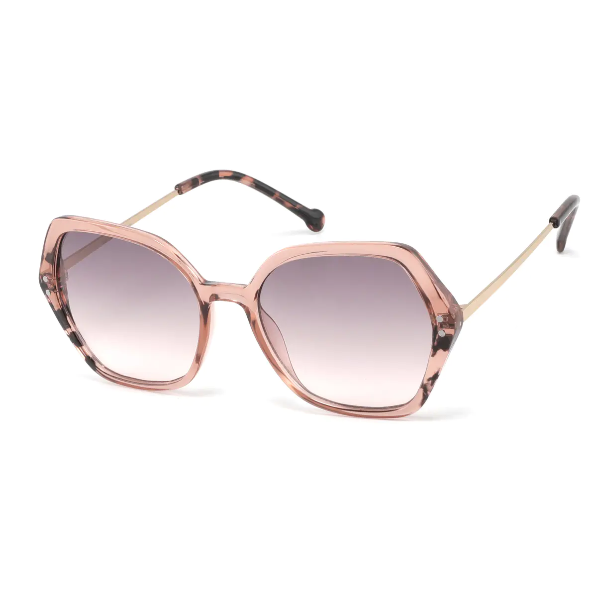 Geometric Pale Pink Sunglasses
