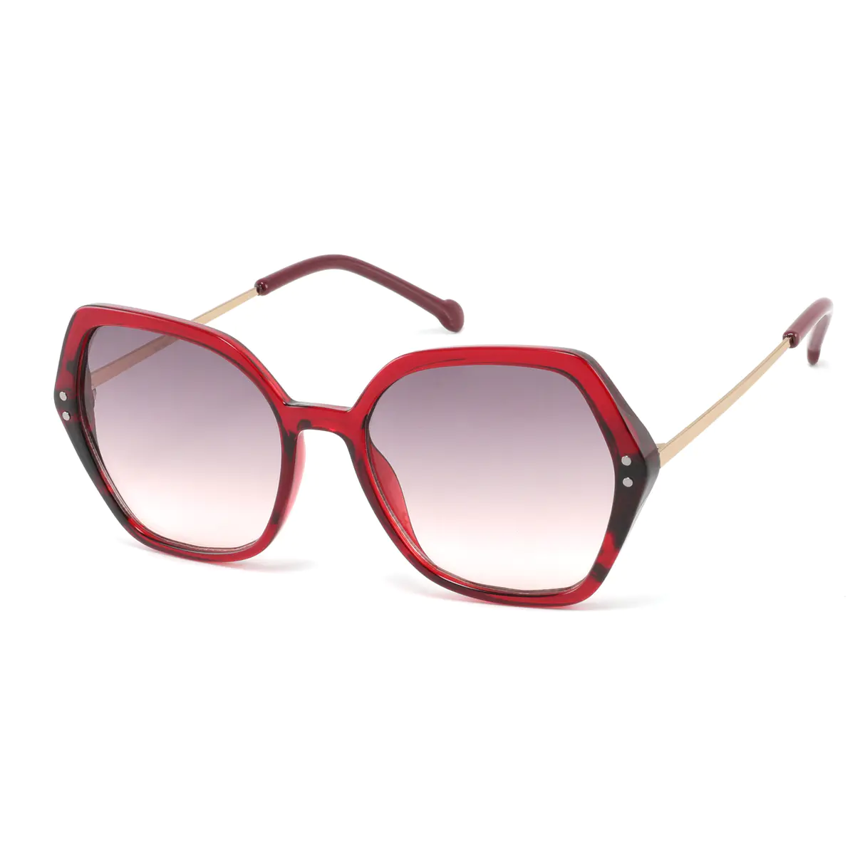 Geometric Red Sunglasses