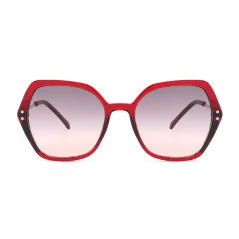 Geometric Red Sunglasses