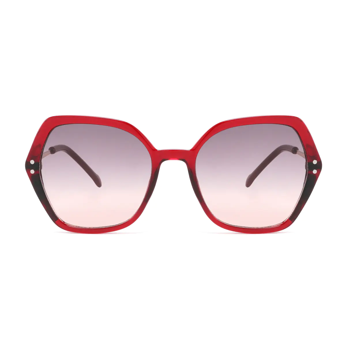 Geometric Red Sunglasses