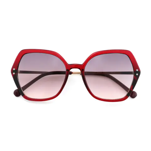 Geometric Red Sunglasses